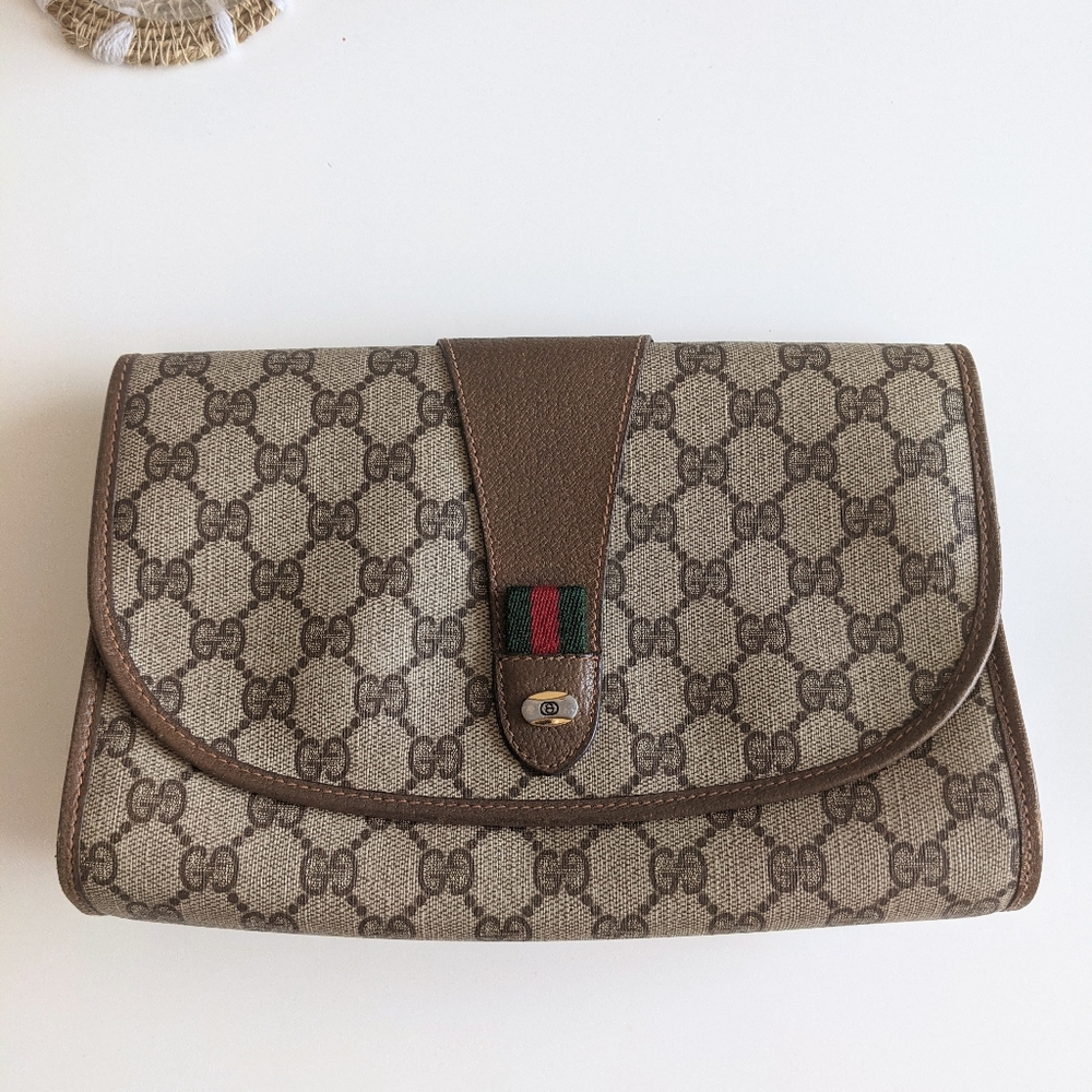 SOLD - Gucci ophidia clutch GG monogram